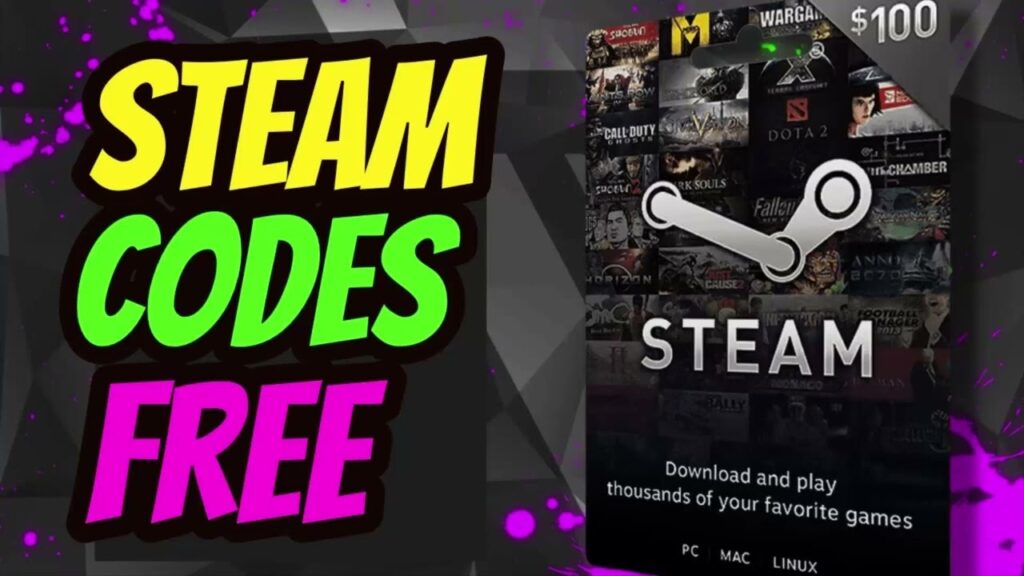 free Steam gift card codes